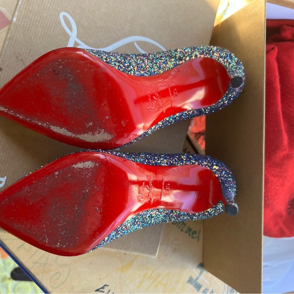 Louboutin glitter holographic heels - Picture 3 of 6